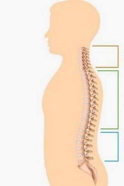lesión de osteocondosis de diferentes partes de la columna vertebral